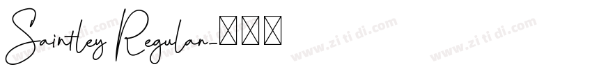 Saintley Regular字体转换